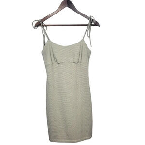 Audrey 3+1 Fitted Bodycon Sleeveless Mini Dress Tie Shoulder Straps Black White